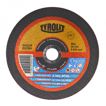DISCO CORTE INOX SECUR  4.1/2X1.0X7/8 TYROLIT (unidade)